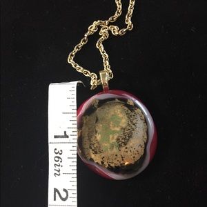 Glass fritted pendant necklace handcrafted